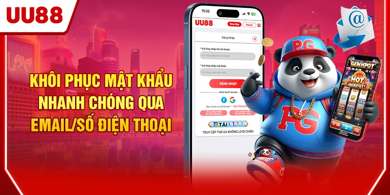 Khôi phục mật khẩu nhanh chóng qua email/số điện thoại